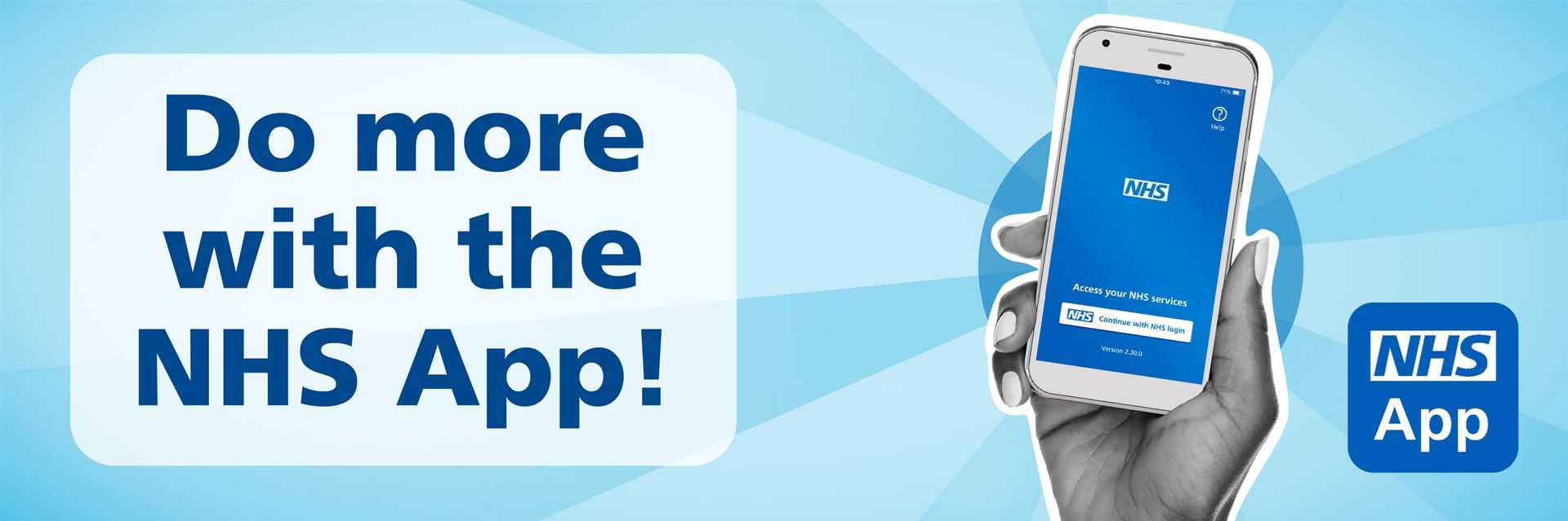 NHS app banner